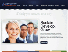 Tablet Screenshot of catalystleadershipsolutions.com